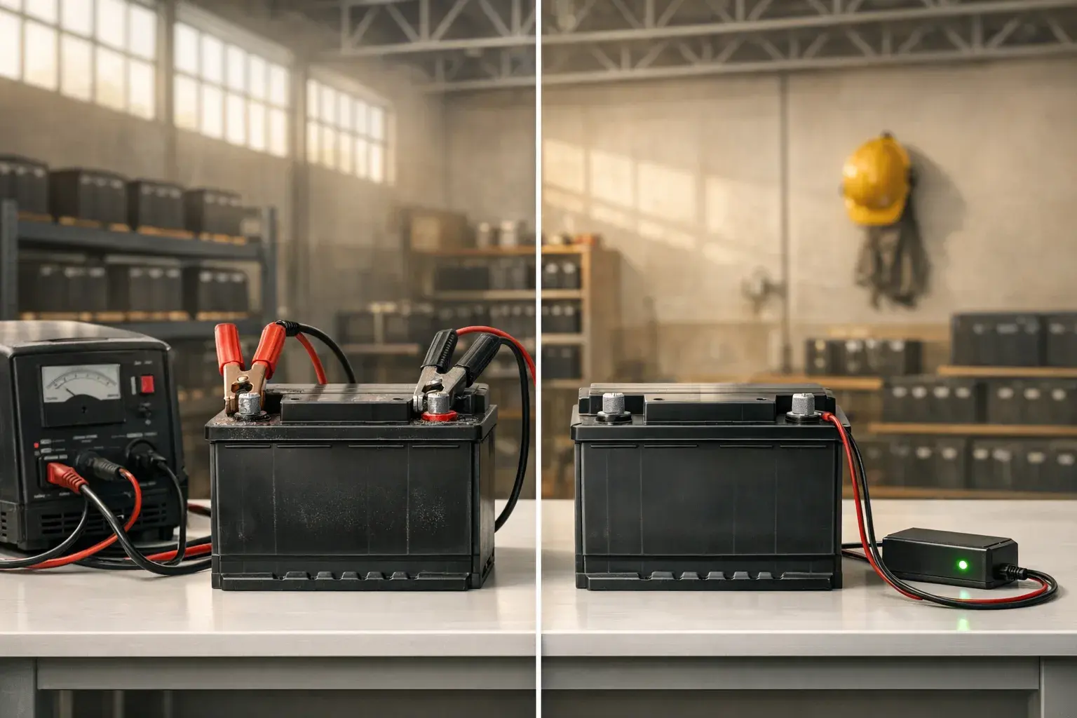 Comparison of pulse technology and traditional desulfation for forklift batteries