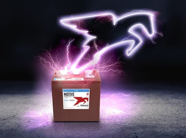 Trojan deep-cycle batteries for forklifts and industrial equipment