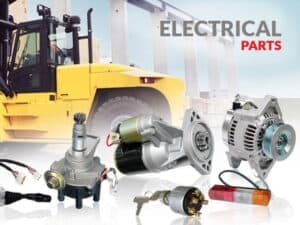 Forklift electrical wiring controllers and sensors