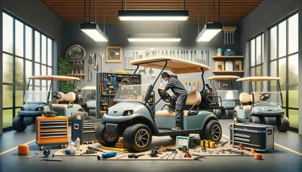 Golf cart battery replacement parts and maintenance service